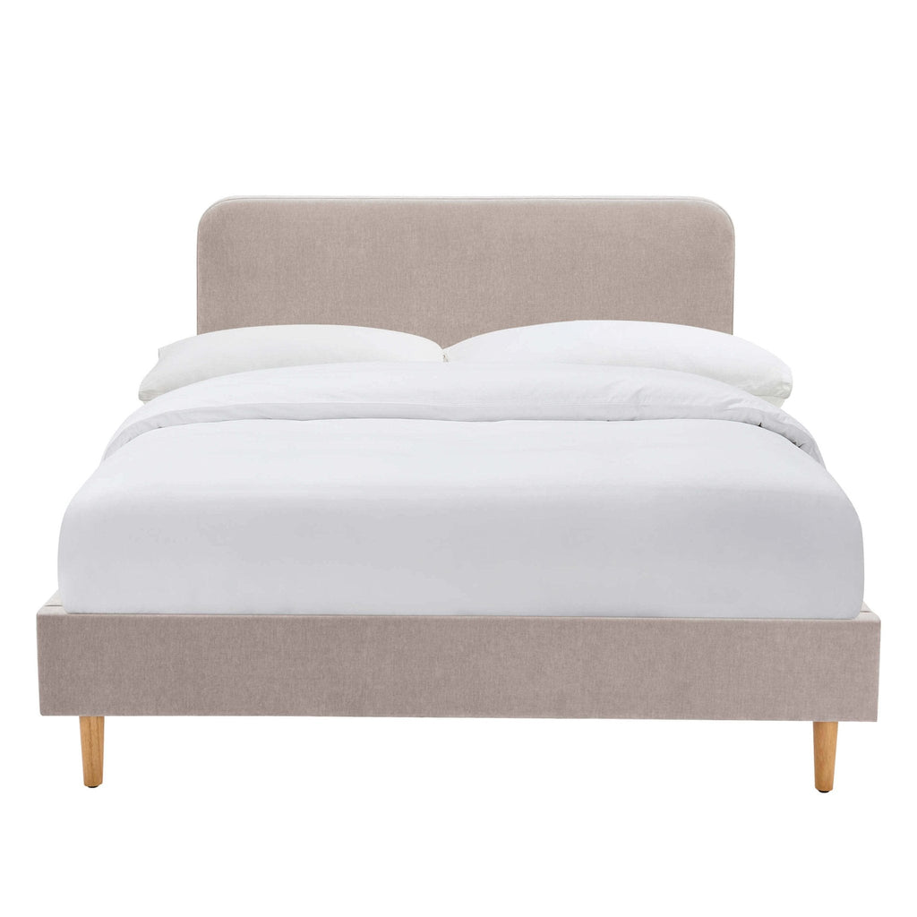 Dusklia - Ascot Bed Frame - Chenille Light Grey