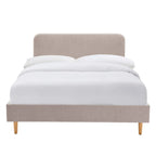 Dusklia - Ascot Bed Frame - Chenille Light Grey