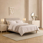 Dusklia - Ascot Bed Frame - Chenille Light Grey