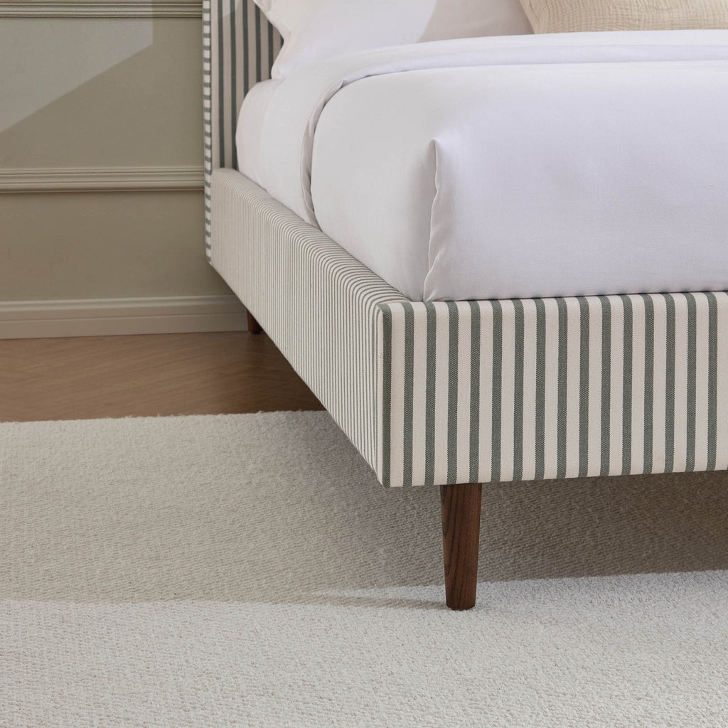 Dusklia - Ascot Bed Frame - Sage Stripe