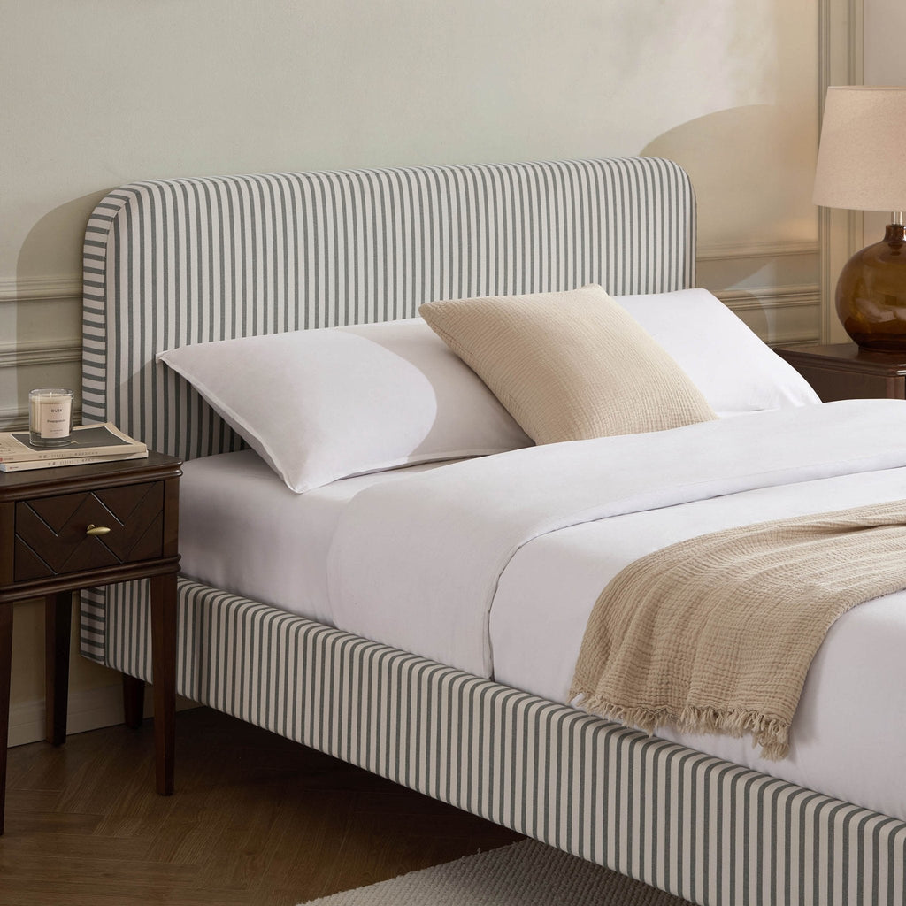 Dusklia - Ascot Bed Frame - Sage Stripe