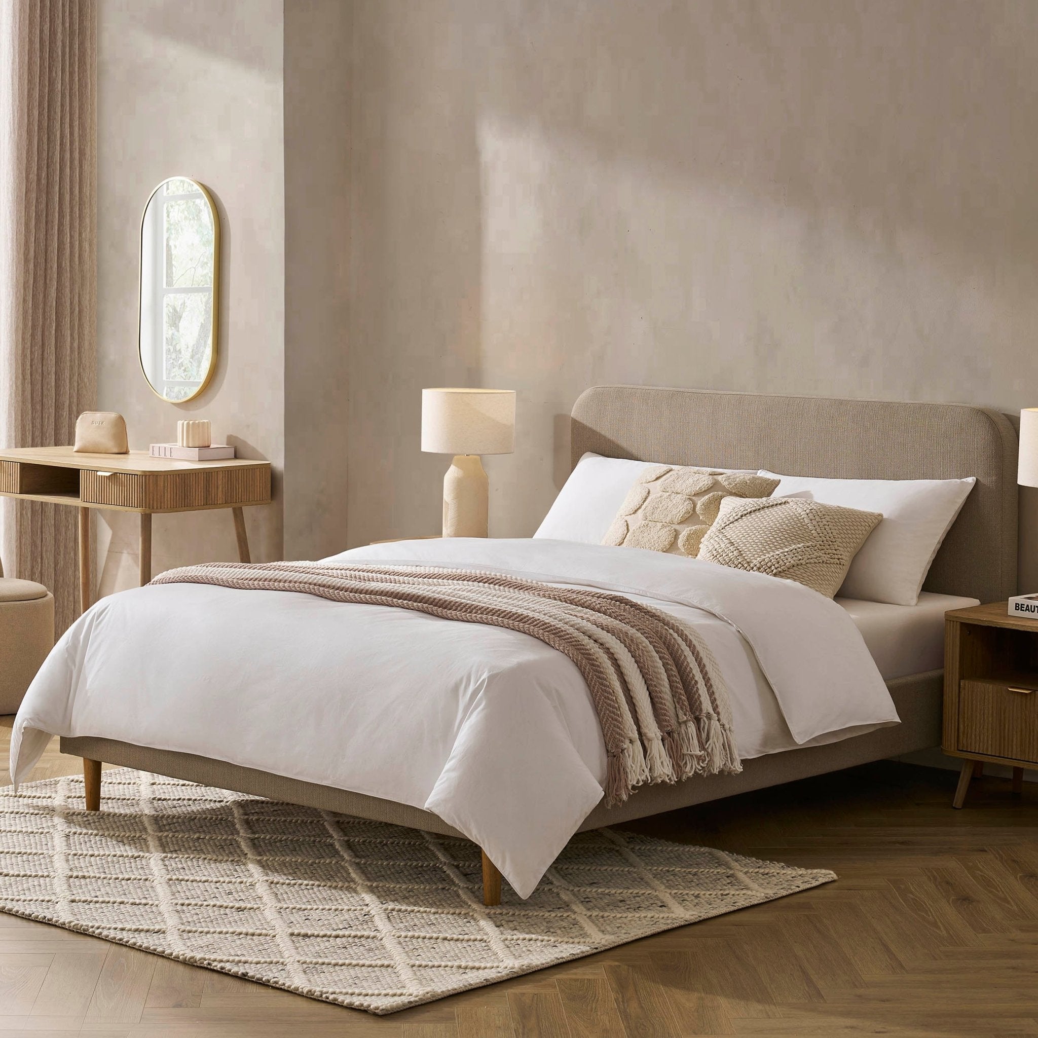 Dusklia - Ascot Bed Frame - Stone Grey