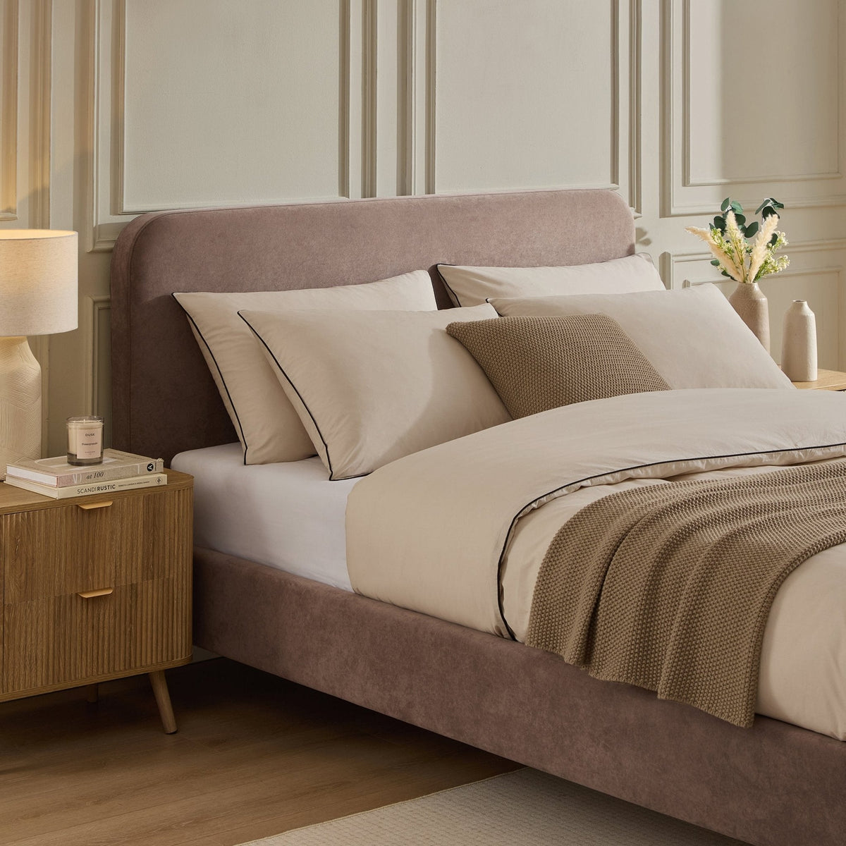 Dusklia - Ascot Bed Frame - Taupe