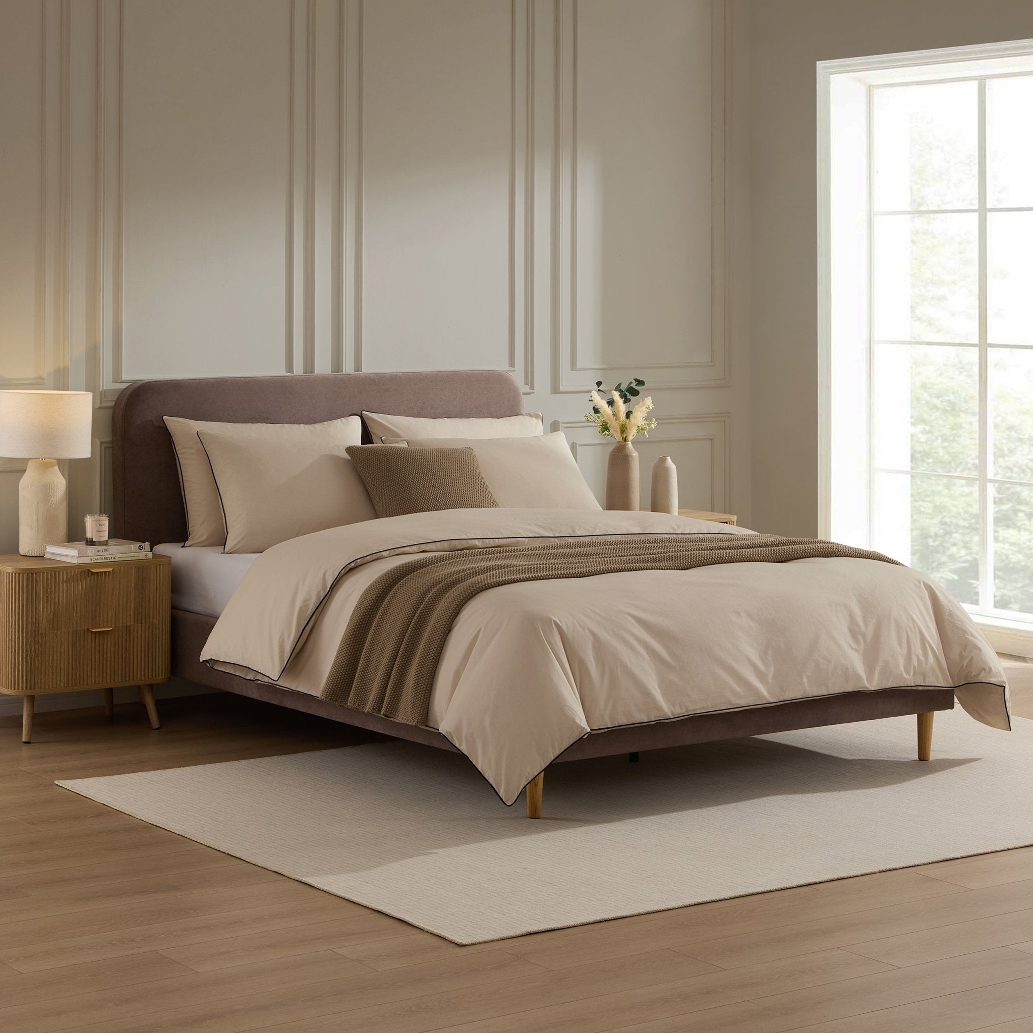Dusklia - Ascot Bed Frame - Taupe