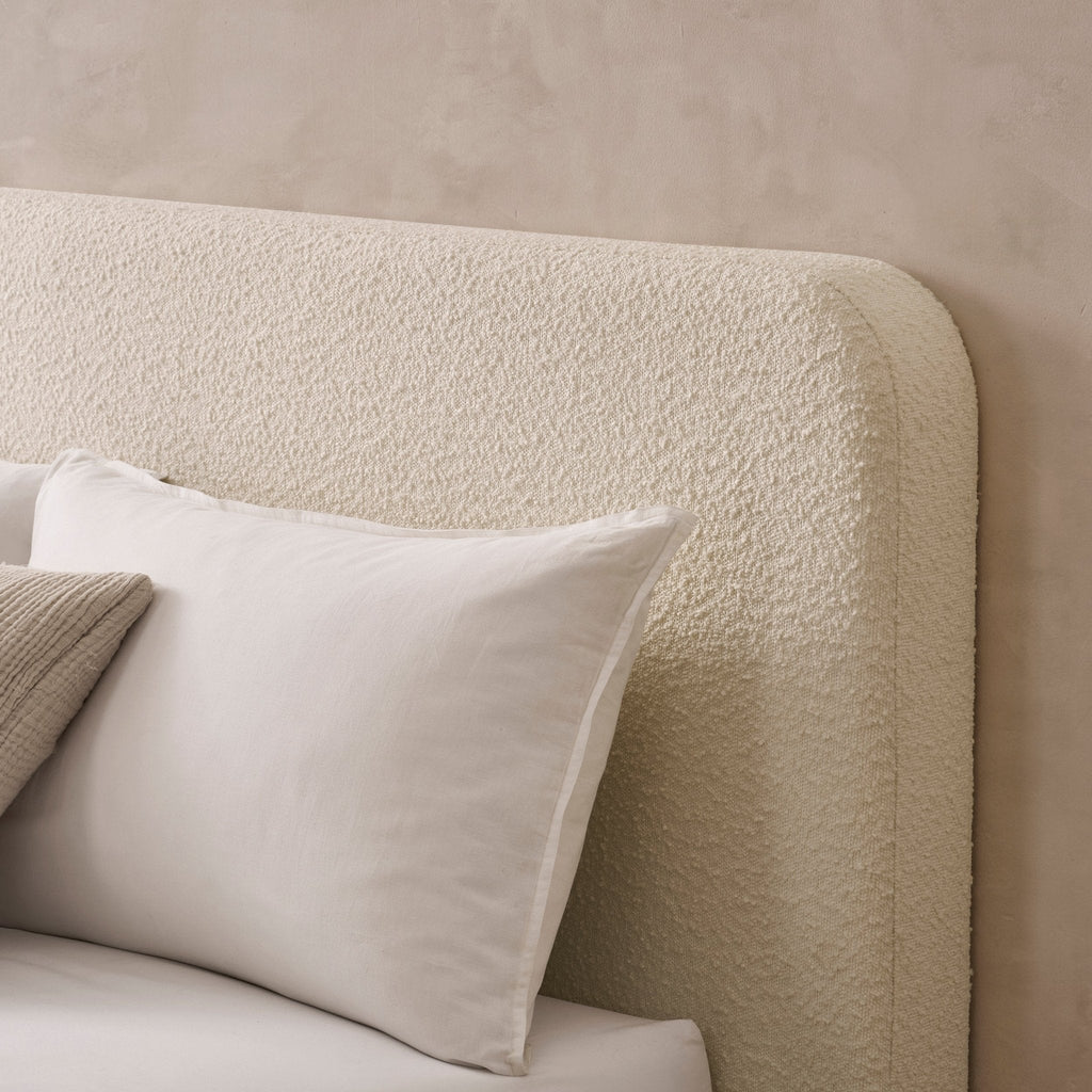 Dusklia - Ascot Bouclé Ottoman Storage Bed - Off White