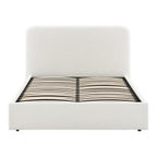Dusklia - Ascot Bouclé Ottoman Storage Bed - Off White