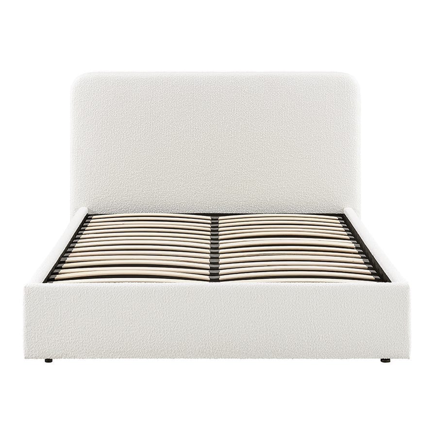 Dusklia - Ascot Bouclé Ottoman Storage Bed - Off White