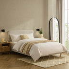 Dusklia - Ascot Henley Bed Frame - Cream Linen