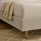 Dusklia - Ascot Henley Bed Frame - Cream Linen