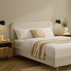 Dusklia - Ascot Henley Bed Frame - Cream Linen