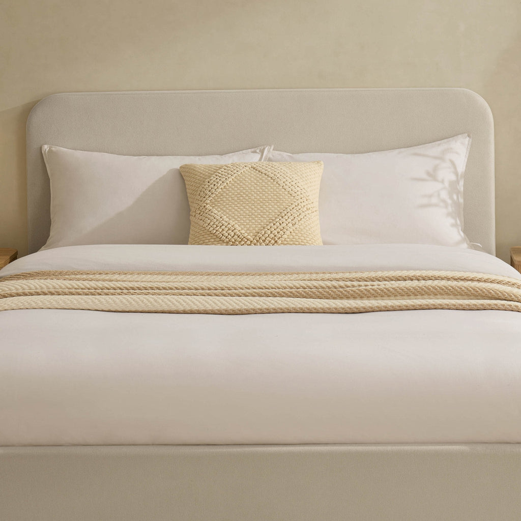 Dusklia - Ascot Henley Bed Frame - Cream Linen