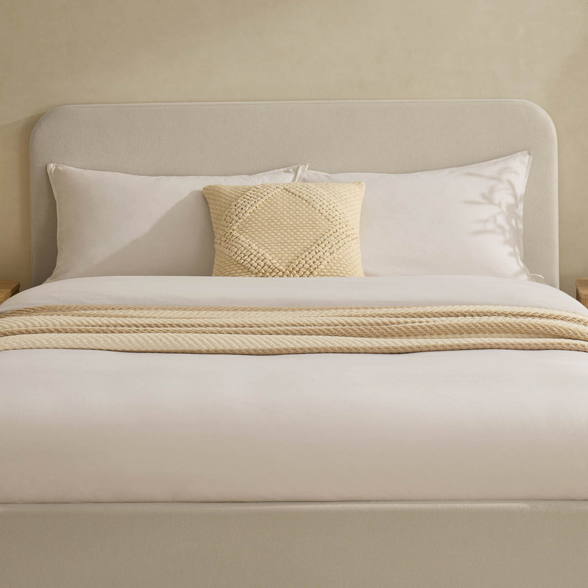 Dusklia - Ascot Henley Bed Frame - Cream Linen
