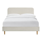 Dusklia - Ascot Henley Bed Frame - Cream Linen
