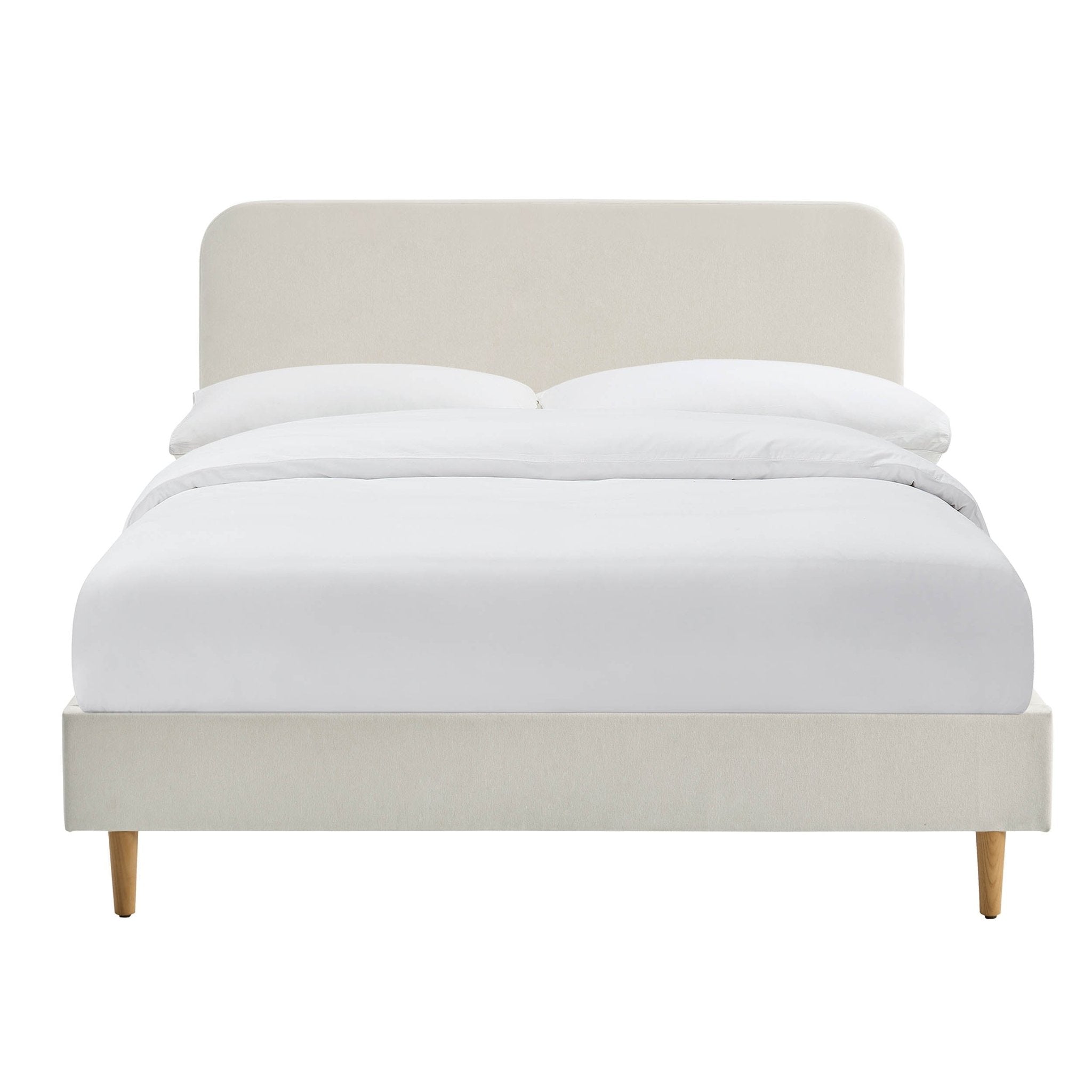 Dusklia - Ascot Henley Bed Frame - Cream Linen