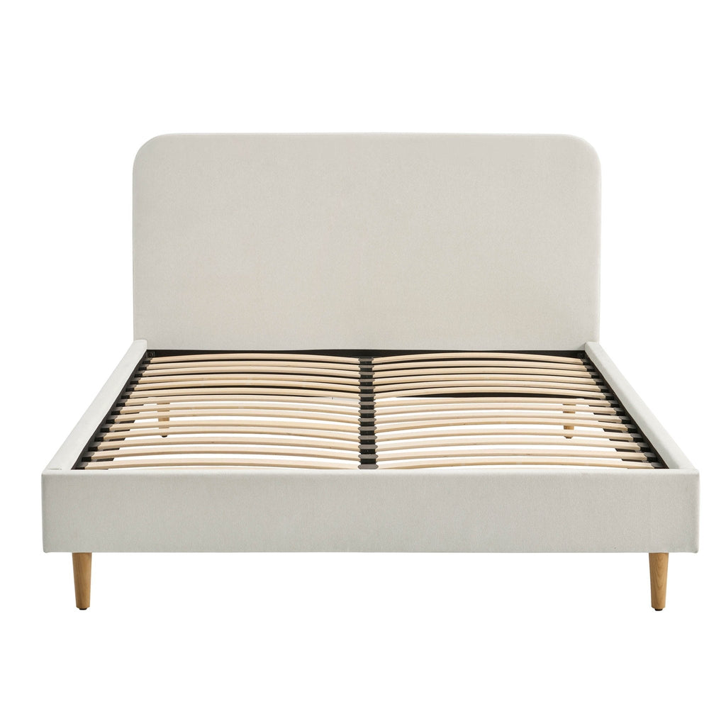 Dusklia - Ascot Henley Bed Frame - Cream Linen