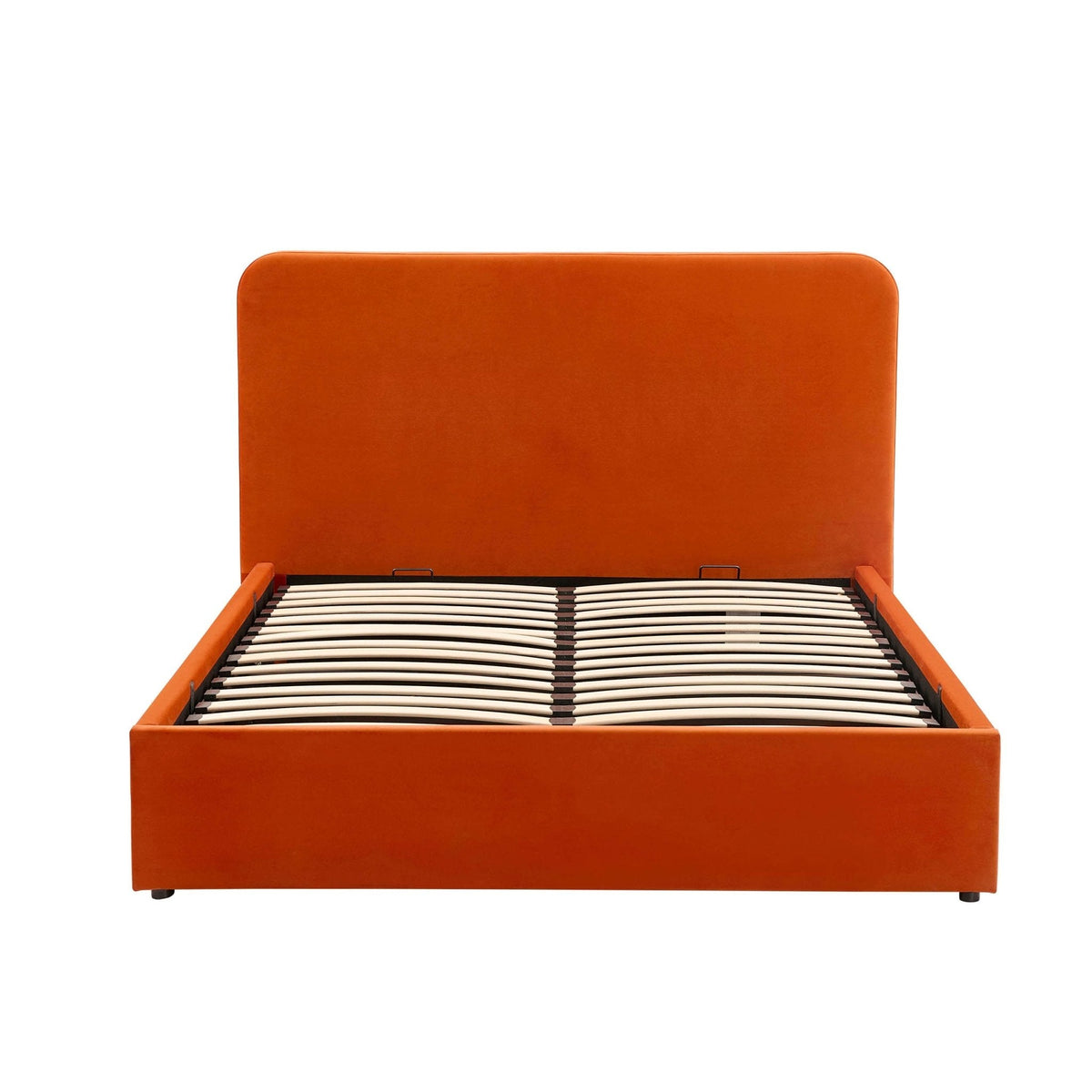 Dusklia - Ascot Ottoman Storage Bed - Bright Orange