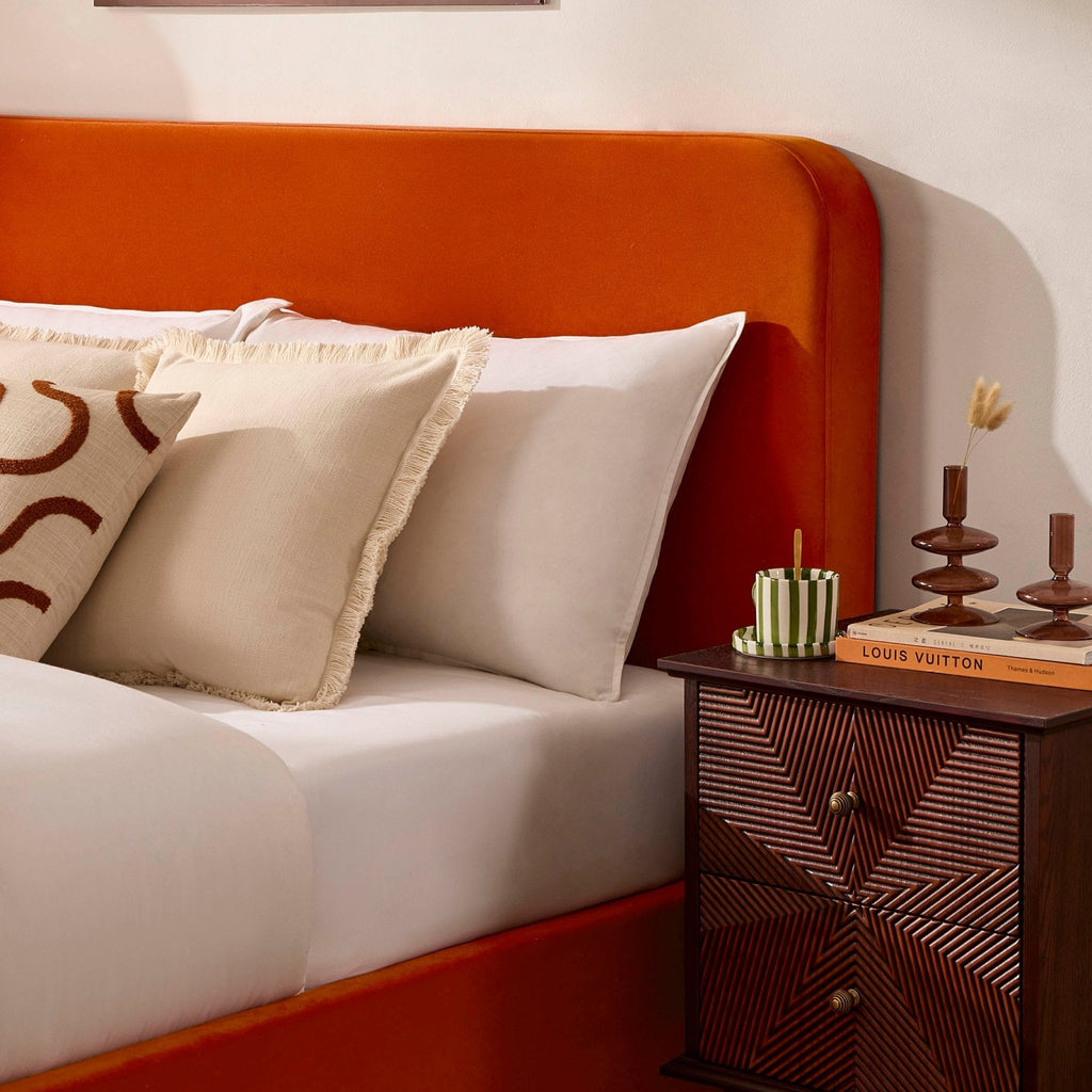 Dusklia - Ascot Ottoman Storage Bed - Bright Orange