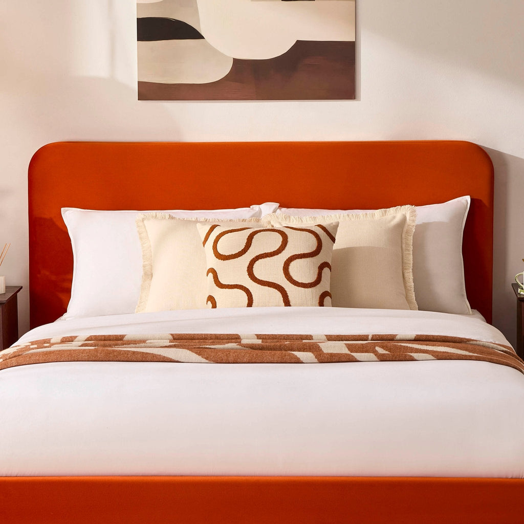 Dusklia - Ascot Ottoman Storage Bed - Bright Orange
