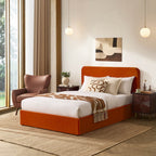 Dusklia - Ascot Ottoman Storage Bed - Bright Orange