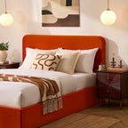 Dusklia - Ascot Ottoman Storage Bed - Bright Orange