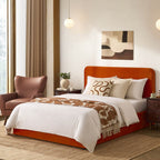 Dusklia - Ascot Ottoman Storage Bed - Bright Orange