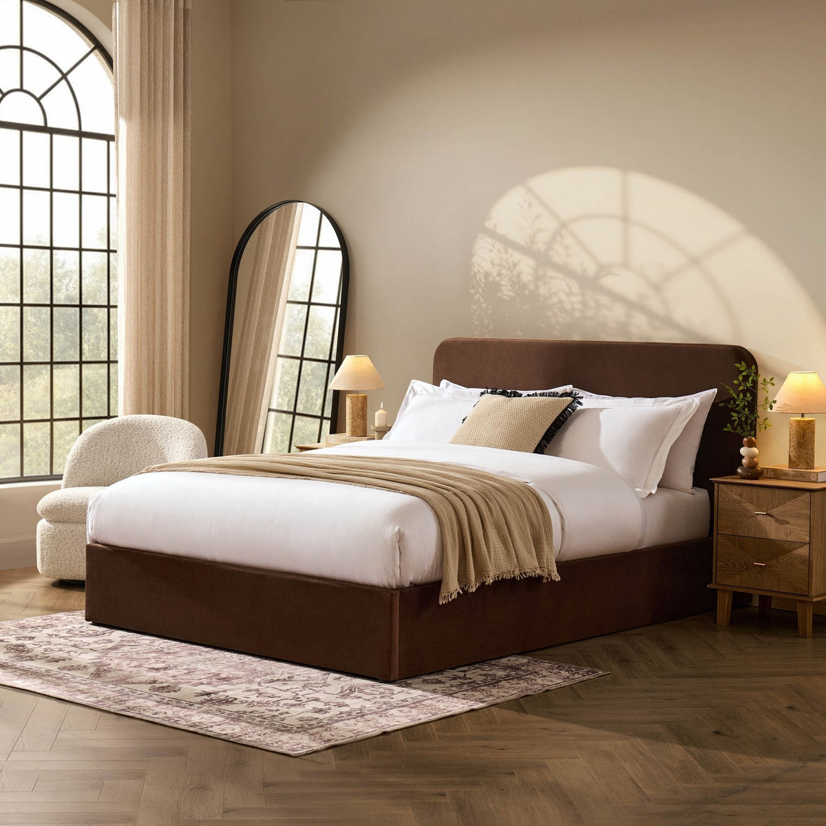 Dusklia - Ascot Ottoman Storage Bed - Cappuccino