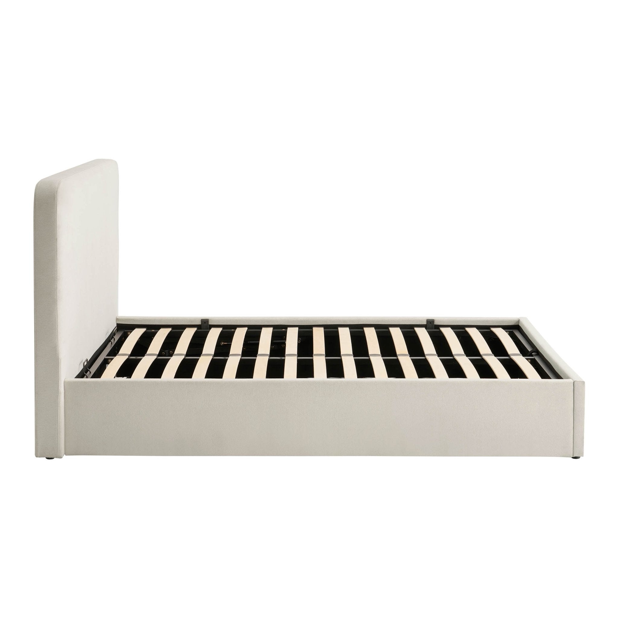 Lit de rangement Ascot - Crème en lin