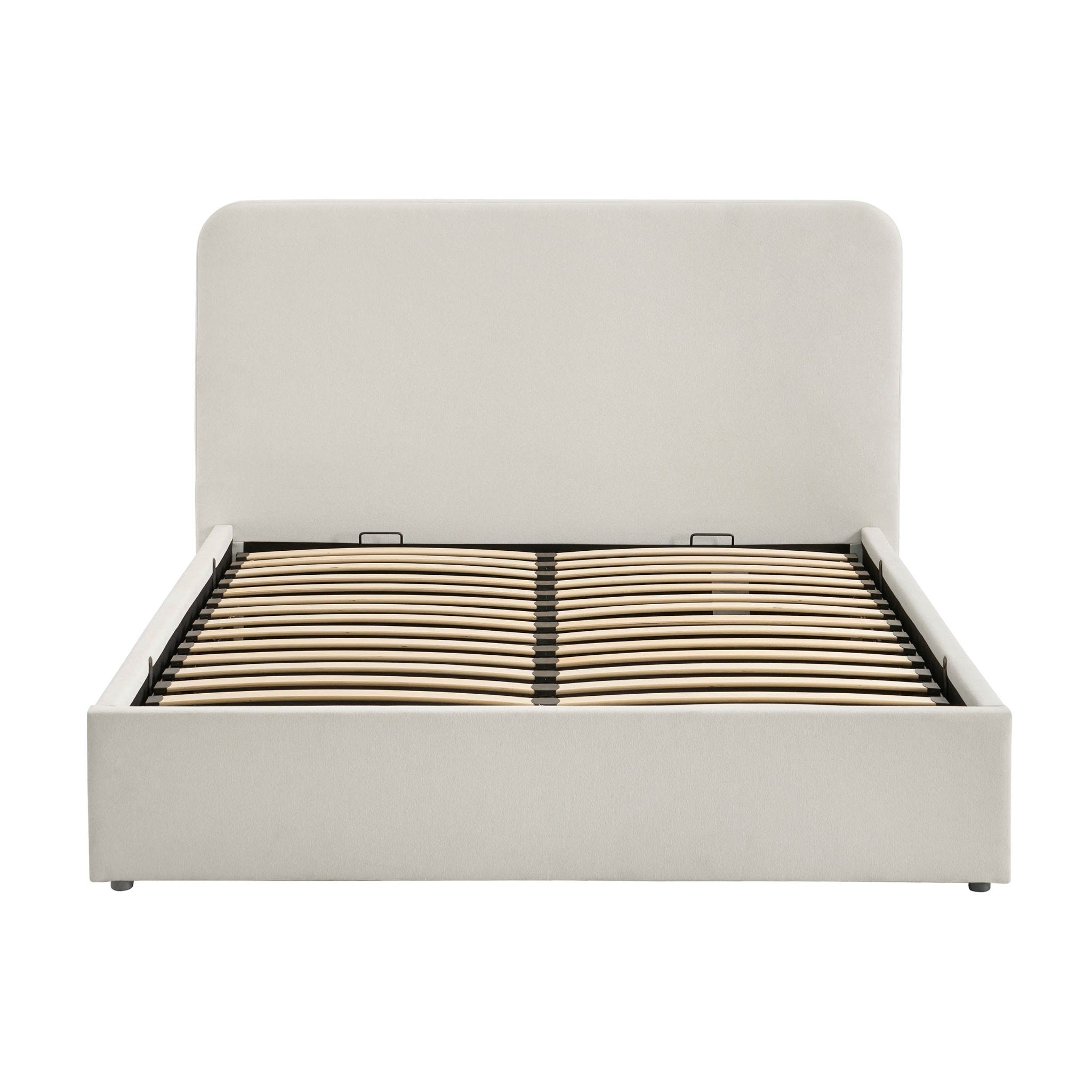 Lit de rangement Ascot - Crème en lin