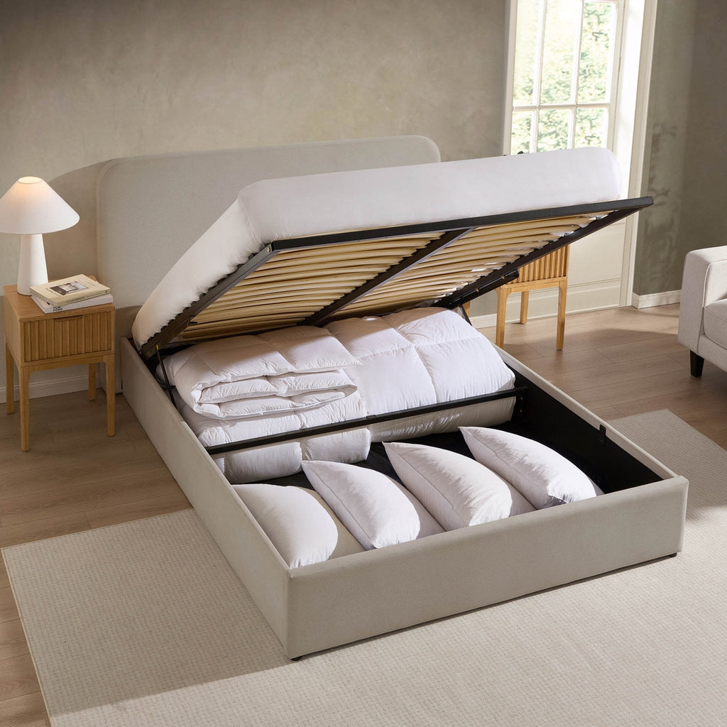 Dusklia - Ascot Ottoman Storage Bed - Natural