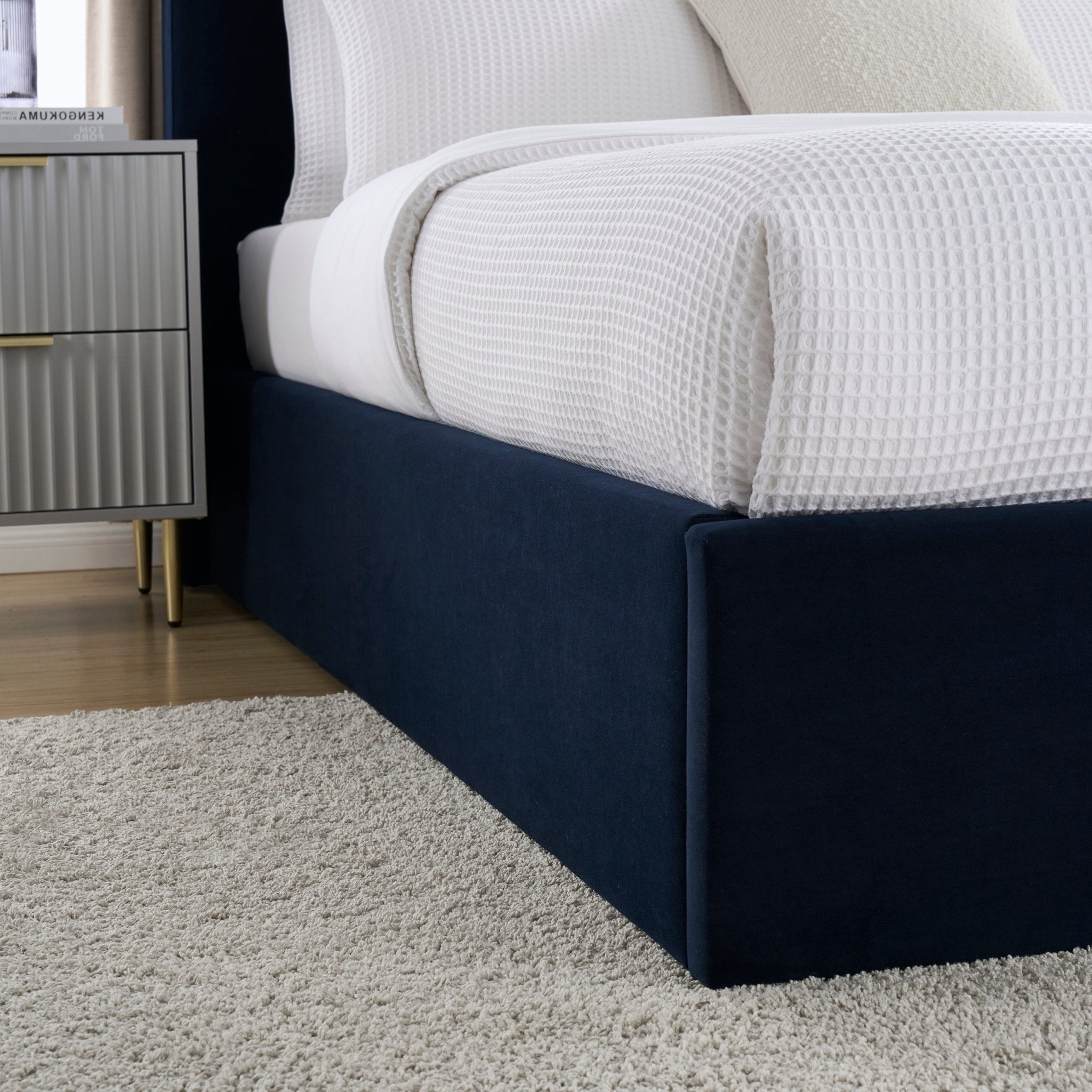 Dusklia - Ascot Ottoman Storage Bed - Navy