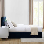 Dusklia - Ascot Ottoman Storage Bed - Navy