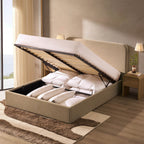 Dusklia - Ascot Ottoman Storage Bed - Oatmeal