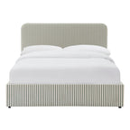Dusklia - Ascot Ottoman Storage Bed - Sage Stripe