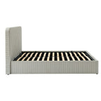 Dusklia - Ascot Ottoman Storage Bed - Sage Stripe