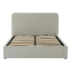 Dusklia - Ascot Ottoman Storage Bed - Sage Stripe