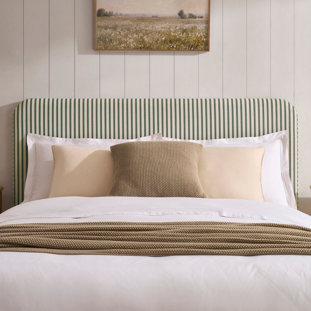 Dusklia - Ascot Ottoman Storage Bed - Sage Stripe