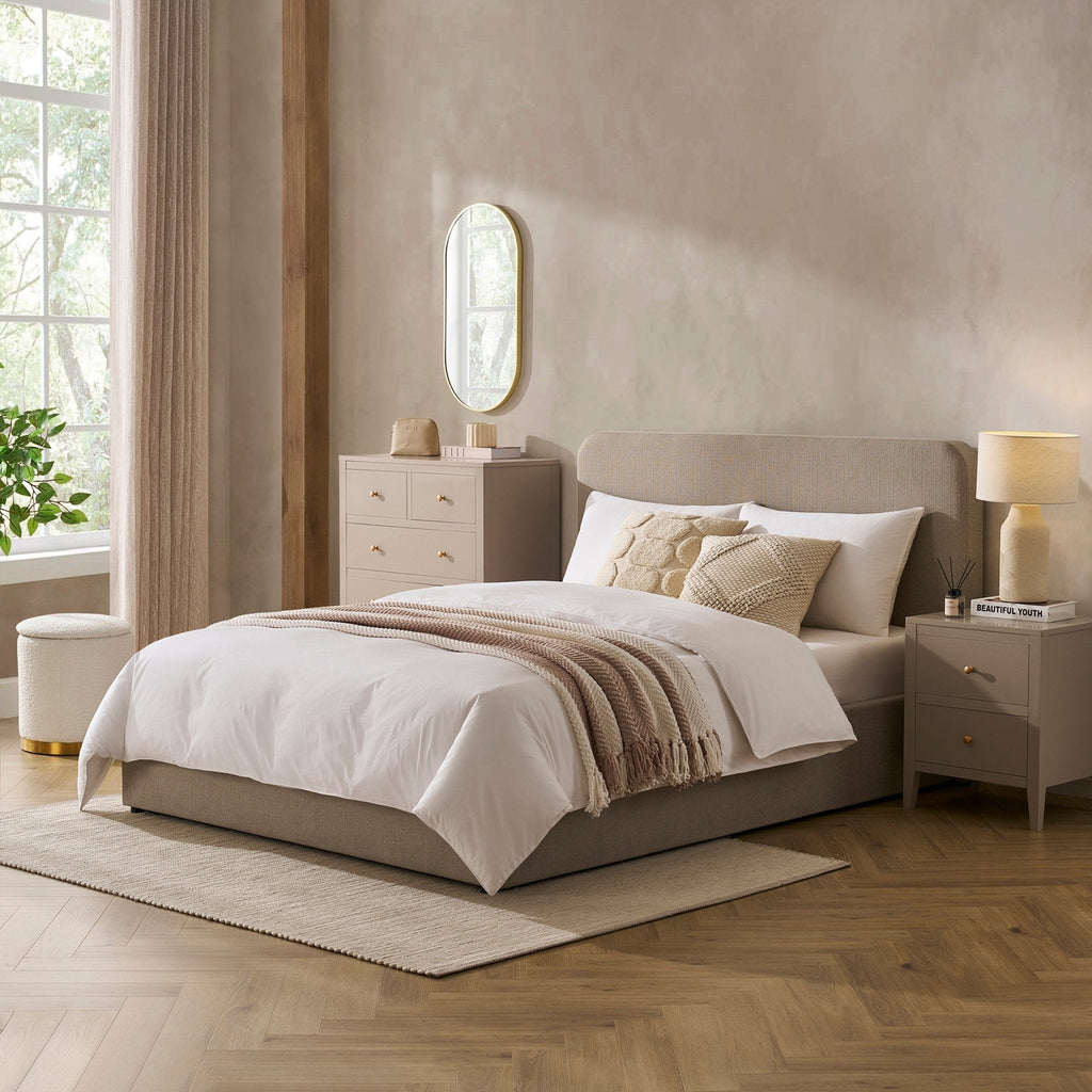 Dusklia - Ascot Ottoman Storage Bed - Stone Grey