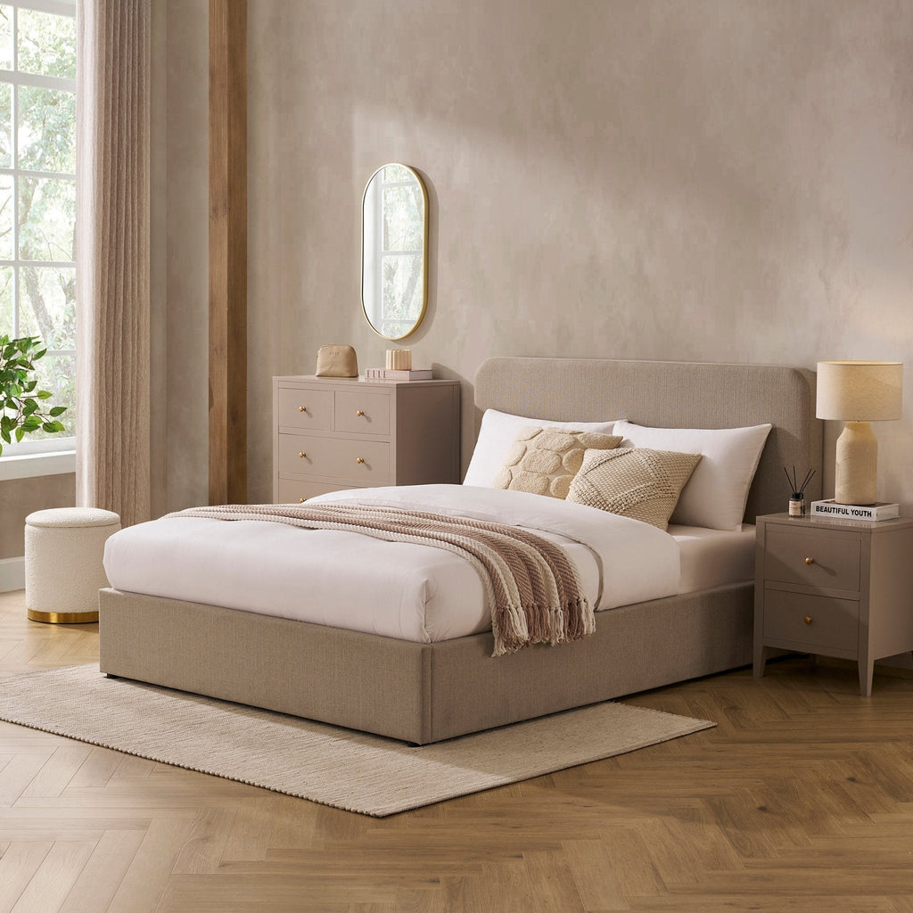 Dusklia - Ascot Ottoman Storage Bed - Stone Grey