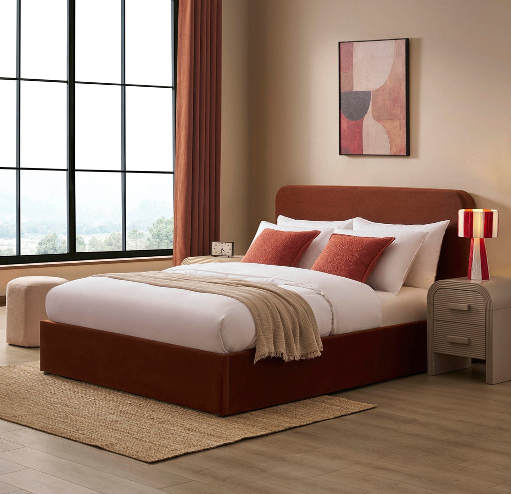 Dusklia - Ascot Ottoman Storage Bed - Terracotta