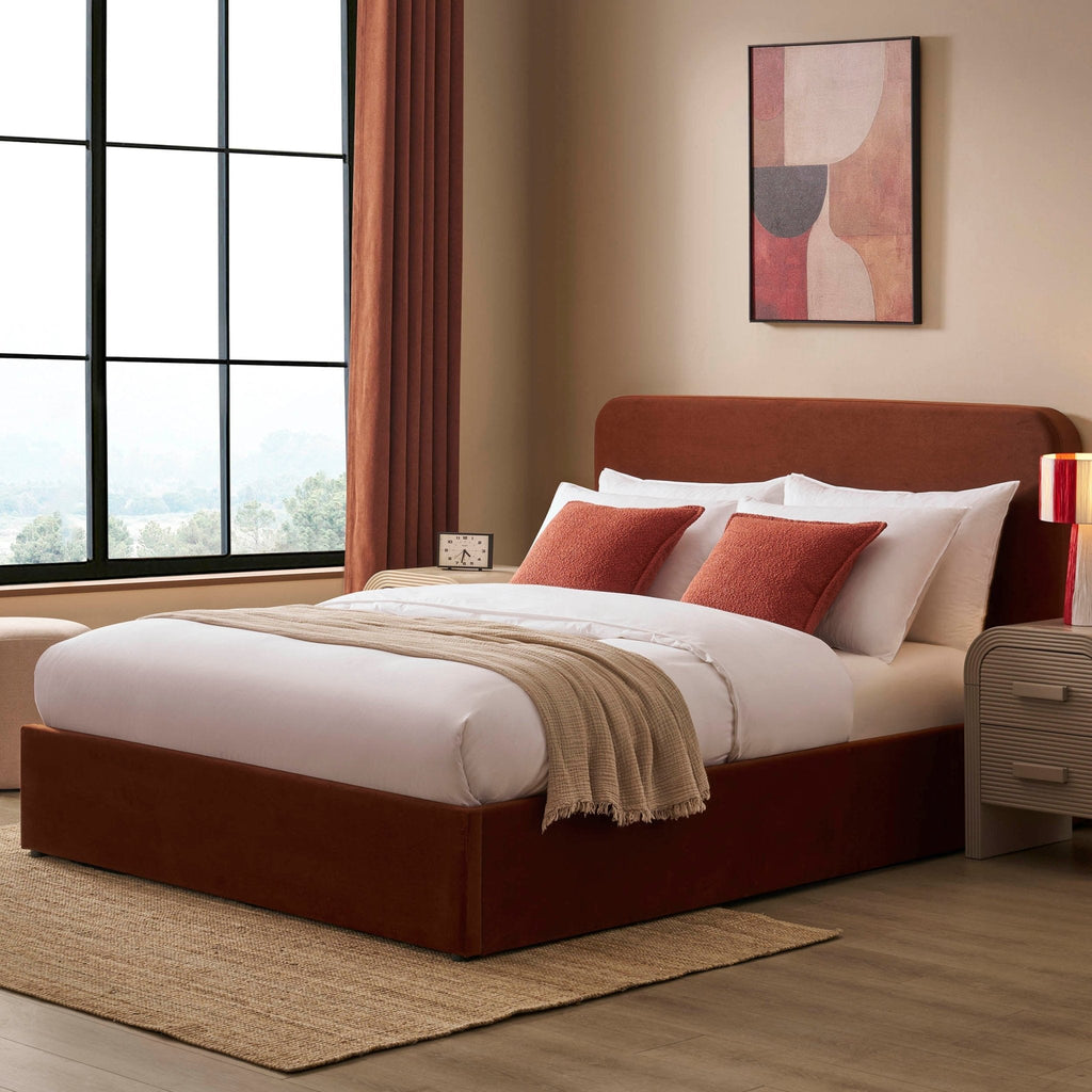 Dusklia - Ascot Ottoman Storage Bed - Terracotta