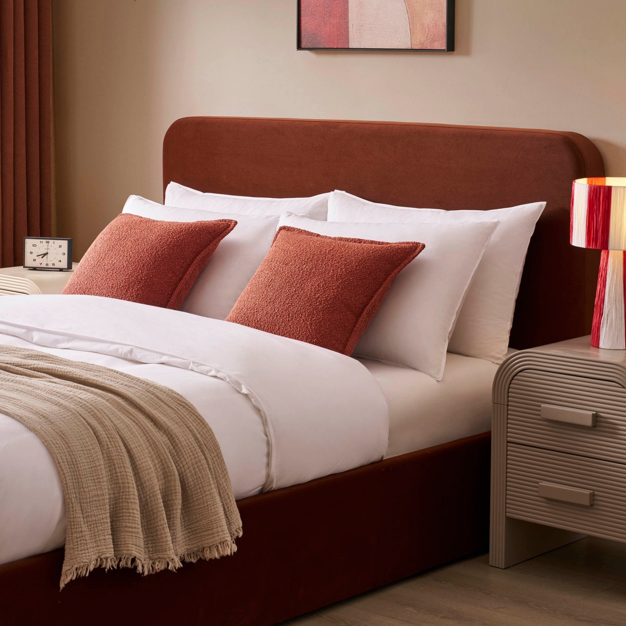 Dusklia - Ascot Ottoman Storage Bed - Terracotta