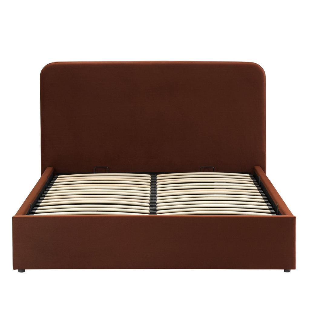 Dusklia - Ascot Ottoman Storage Bed - Terracotta