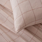 Dusklia - Aspen Check Throw 1.5 x 2m - Natural/Burnt Orange