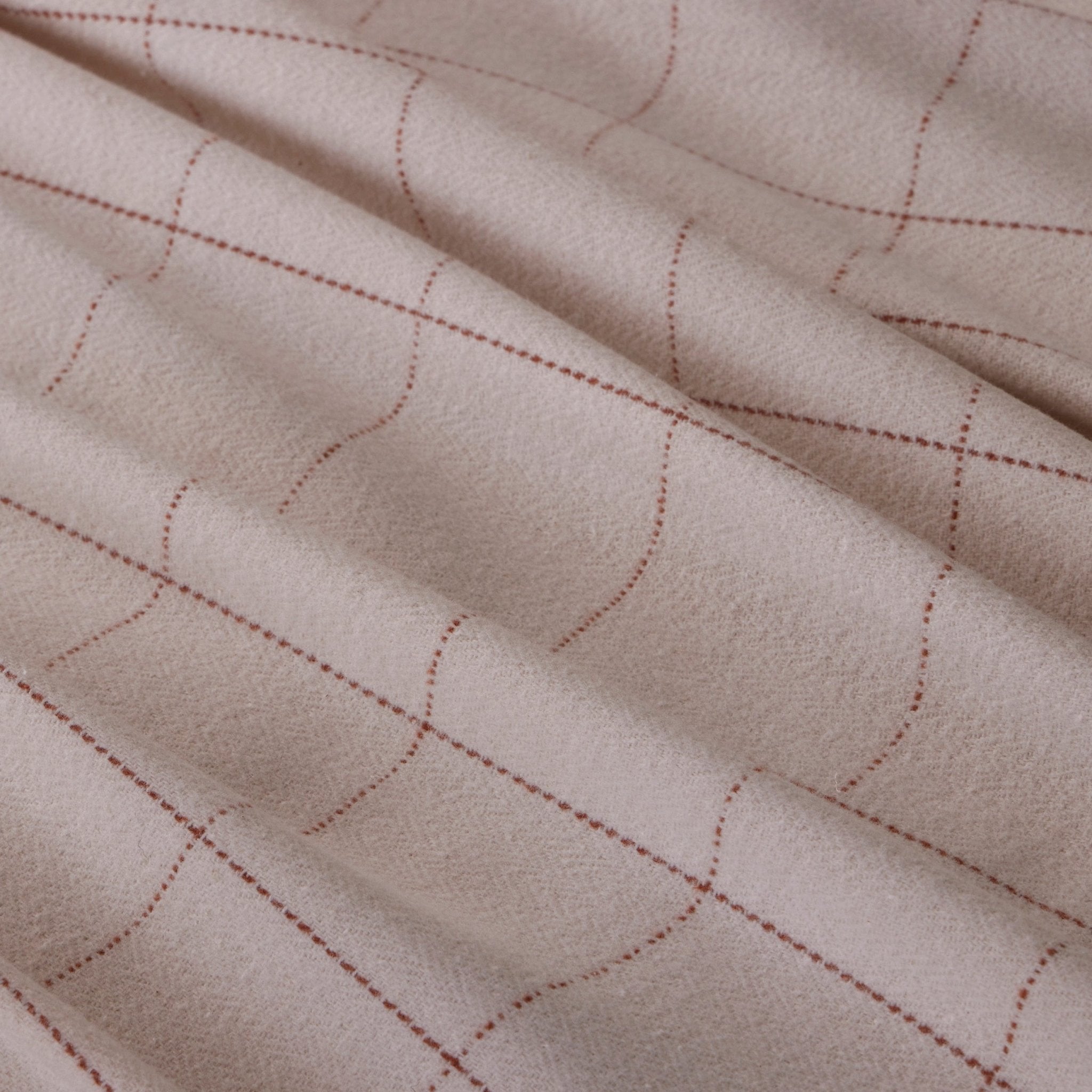 Dusklia - Aspen Check Throw 1.5 x 2m - Natural/Burnt Orange