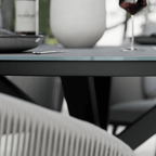 Dusklia - Aspen Outdoor 4 Seater Round Dining Table and Chairs - Grey