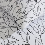 Dusklia - Astrid 100% Cotton Duvet Cover & Pillowcase Set - Off White/Black