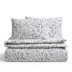 Dusklia - Astrid 100% Cotton Duvet Cover & Pillowcase Set - Off White/Black