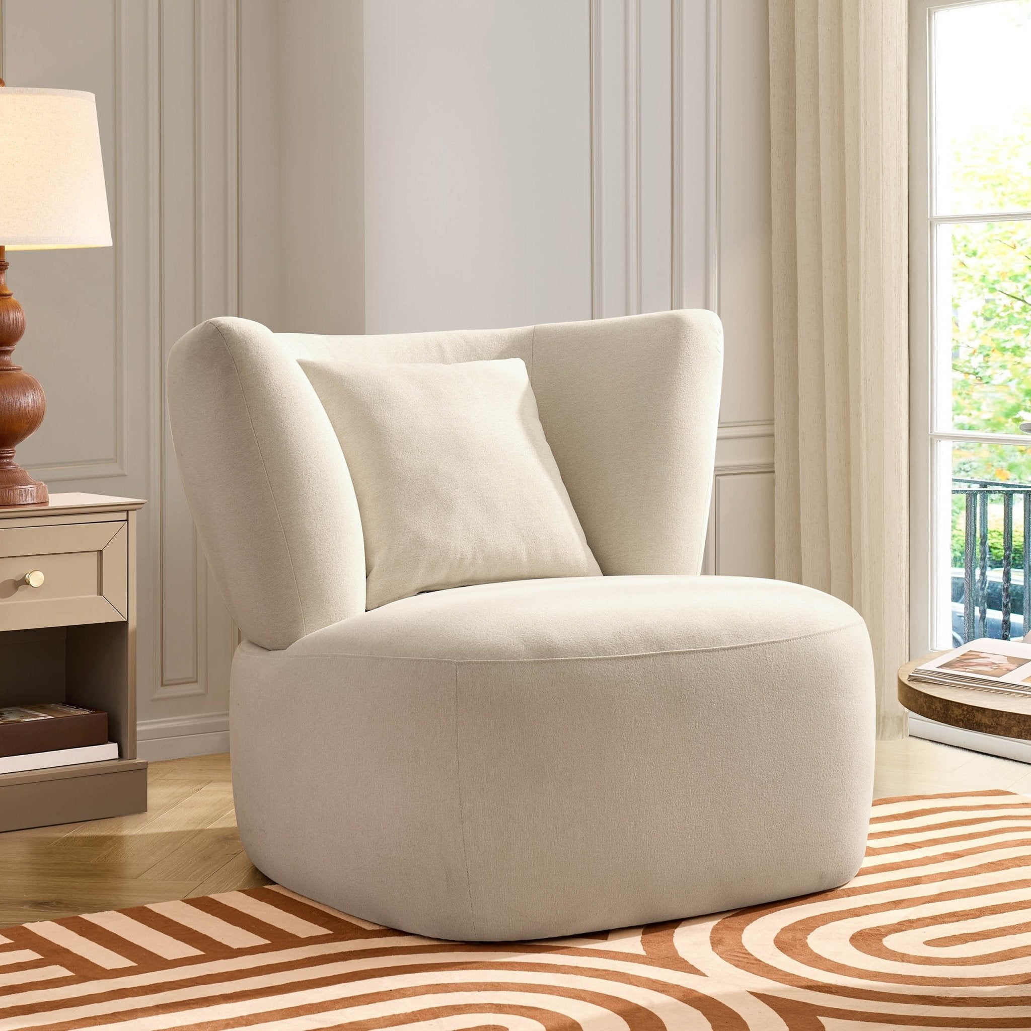 Dusklia - Athens Armchair - Cream Linen