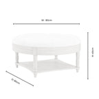 Dusklia - Aubrey Round Coffee Table Pouffe - Oatmeal