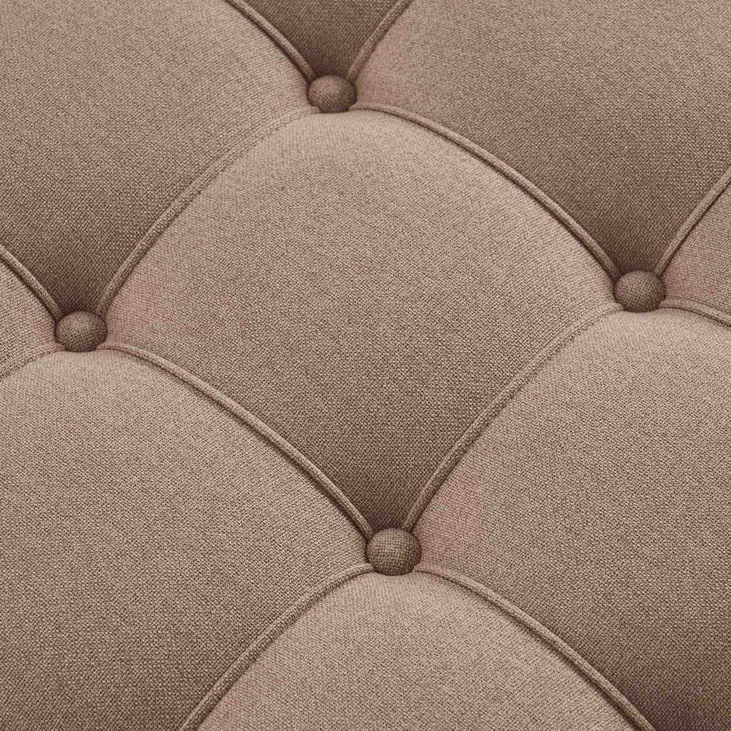 Dusklia - Aubrey Round Coffee Table Pouffe - Oatmeal